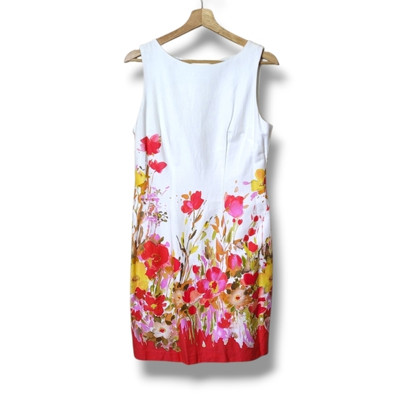 Chetta B Dresses & Skirts - Chetta B Floral Sheath Dress 100% Cotton Women's Size 8